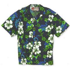 Petroglyph Boy's Aloha Shirt- Green