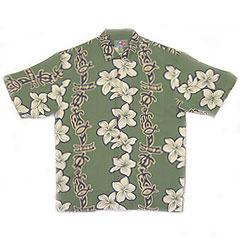 Petroglyph Panel Better Silk Shirt- Green