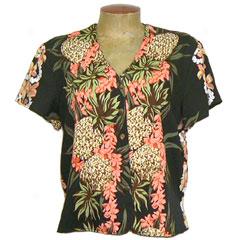 Pineapple Lei V-neck Blouse