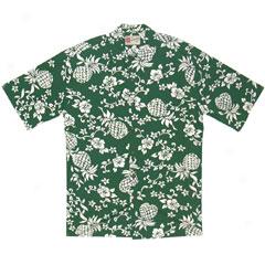 Pineapple Pareo Aloha Shirt - Green