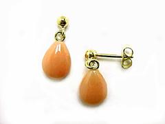 Pink Coral Pear Shaped Earirngs