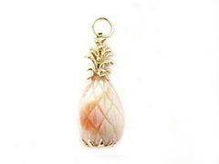 Pink Coral Pineapple Pendant