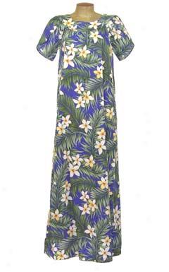 Plumeria Fern Tulip Sleeve Long Muu Muu