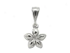 Plumeria Pendant 11mm-white Gold