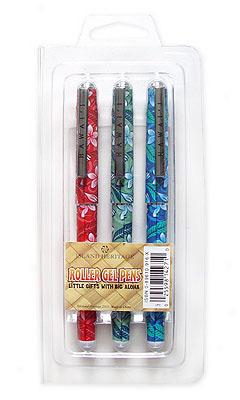 Plumeria Seasons 3-pack Rollerball Penns