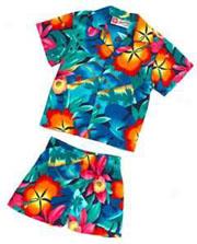 Postcard Floral Boy's Cabana Set 6m-4t