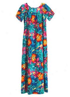 Postcard Floral Tulip Sleeve Long Muu Muu