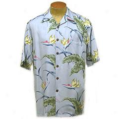 Retro Bird Of_Paradise Aloha Shirt