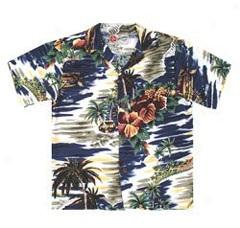 Scenic Canoe Boy's Aloha Shirt