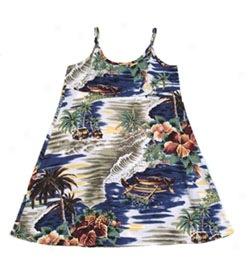 Scenic Canoe Little Girl's Spaghtti Strap Dress