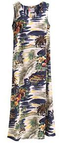 Scenic Canoe Long Column Dress