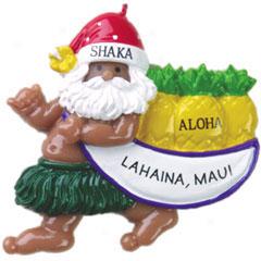 Shaka Santa Ornament