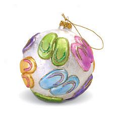 Slipper Wonderland Glass Ornament