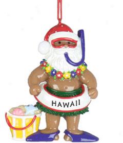 Snork3ling Santa Ornament