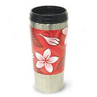 Stainless Steel Thermal Tumbler-plumeria Fall