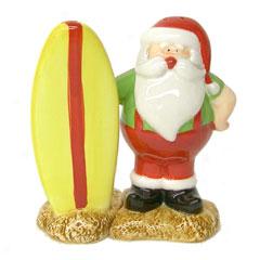 Surfing Santa Salt & Pepper Shaker Predetermined