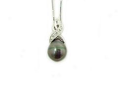 Tahitian Pearl Pendants-white Gold