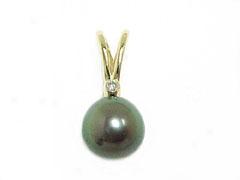 Tahitian Pearl Pendants-yellow Gold