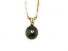 Tahitian Pearl Pendants-yellow Gold