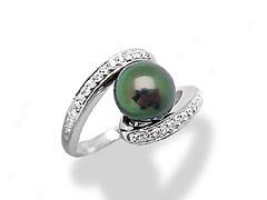 Tahitian Pearl Ring-white Gold