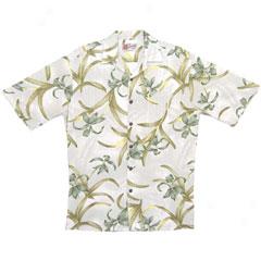 Tro0ical Orchid Romance Aloha Shirt-natural