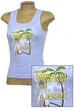 Verna's Oahu Oasis Night Club Junior Fittef Tank Top