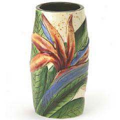 Vibrant Bird Of Paradise Vase-small