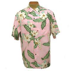 Vintage Hibiscus Men's Aloha Shirt- Pink