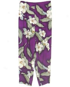 Vintage Hibiscus Women's Crop Pant