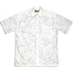 White Floral Aloha Shir