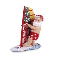 Windsurfing Santa Ornament