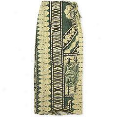 Spruce Tapa Long Sarong Skirt