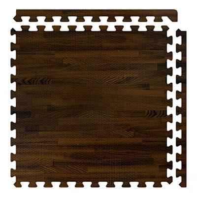 Alesaco, Inc. Soft Woods With Corner/border Walnut Rubber Flooring