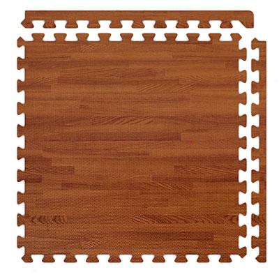 Alessco, Inc. Soft Woods With Corner/border Red Oak Rubber Flooring