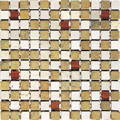 Alfagres Tumbled Marble Gema Series - Glass Inserts Boticcino Dorato - Orange Glass Tile & Stone