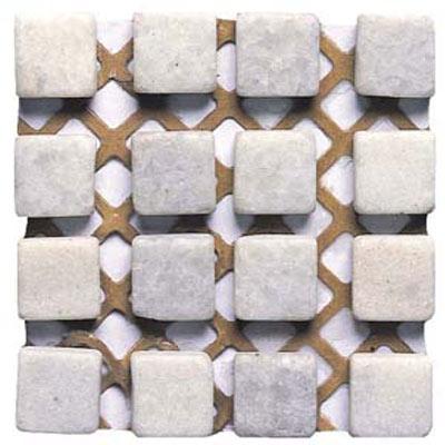 Alfahres Tumbled Marble Mesh Inserts Mesh Blanco Pc1060