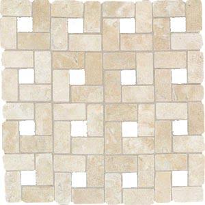 American Olean Artistic Elements Stoneworks Pinwheel 1 X 2 (12x12) Azteca Blank Tu0512blpwms1p