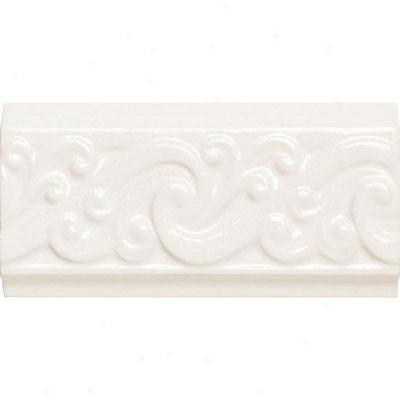 American Olean Designed Elegance Accents Ice Pure Curl 3 X 6 Tile & Stone