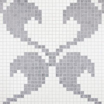 Bisazza Mosaico Decori 20 - Hearts Oro Bianco Tile & Stone