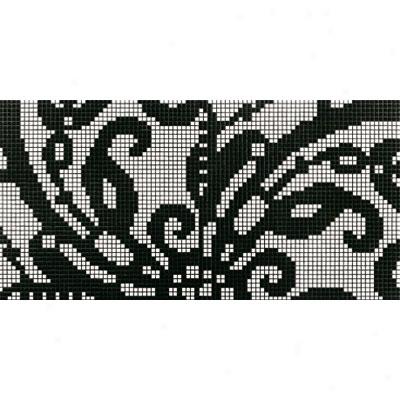 Bisazza Mosaico Decori Opus Romano - Embroidery Black Tile & Stone