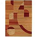 Capel Rugs Festivale - Orbit 5x8 Persimmon Yard Rugs