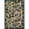 Central Eastern Domino 6 X 9 Domino Black Area Rugs