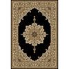 Central Oriental Infinity Medallion 8 X 5 Medaplion Black Area Rugs