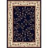 Central Oriental Meandering Garden 7 X 10 Oval Meandering Garden Navy Blue Area Rugs