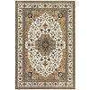 Central Oriental Rosette 7 X 10 Rosette Ivory Area Rugs