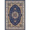 Central Oriental Rosette 2 X 3 Rosette Navy Area Rugs