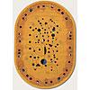 Couristan Metropolis 7 X 10 Oval Constellation Golden Yellow Area Rugs