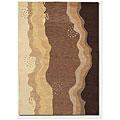 Couristan Oasis 3 X 5 Desert Stream Bronze Mocha Area Rugs