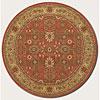 Couristan Pera 8 Round All Over Mashhad Crimsn Fawn Area Rugs