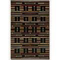 Couristan Pokhara 6 X 8 Ciy Scape Black Area Rugs